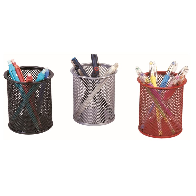Q-Connect Pen Cup Metal Black (office Set) / Small Office