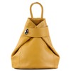 Modamoda de Women's Leather Backpack Bag, Italian, T179 - Yellow