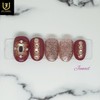 Winter pink handmade nail tips - Long stiletto / 겨울핑크