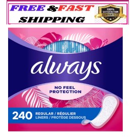 Always Daily Panty Liners, Unscented, 240 ct.