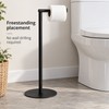 Freestanding Toilet Paper Holder for Bathroom – Modern No-Drill Roll