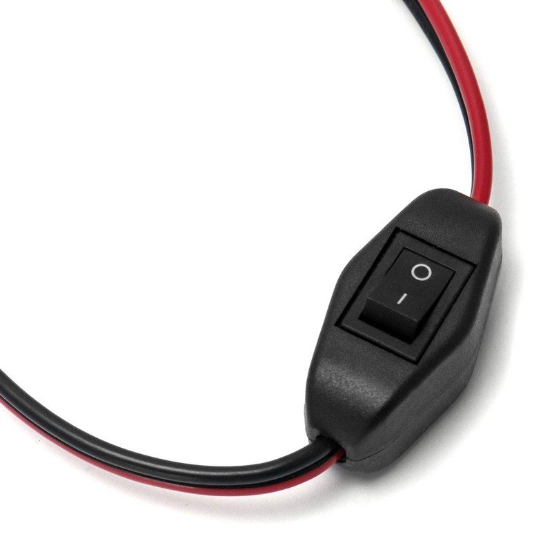 QWORK 8Ft Wire Harness with Clamps, 16AWG Wire Harnes, SAE