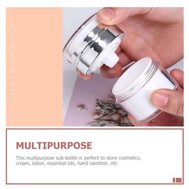 3 Pack Empty Airless Cosmetic Container Refillable Container for Creams, Gels& Lotions eak Proof Portable Travel Size Container Cream Jar