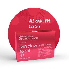 Aroma Magic Skin Glow Facial Kit - Single Use | 7 Steps Skincare Set | Reduces Dark Circles | Gently Removes Dead Skin | Restores Clear & Radiant Skin