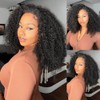 QUANDIAN Kinky Curly 3 In 1 Half Wig Human Hair