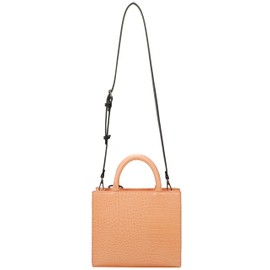 Buffalo Women's Big Boxy Collection Croco Orange Tan Shopper, Orange Tan