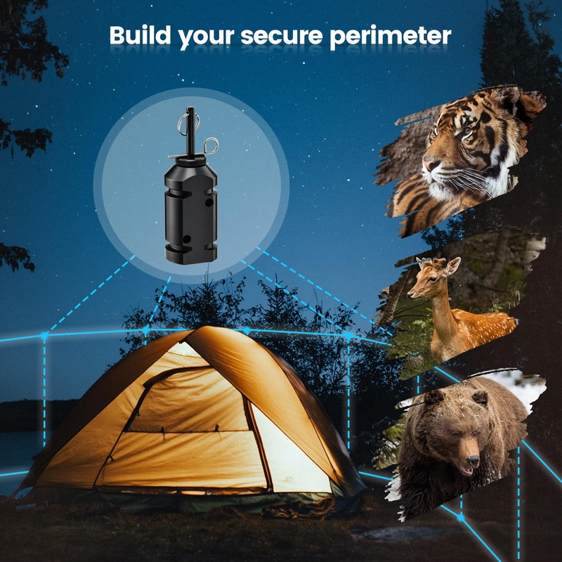 Haoguo 2 Pcs Camp Security Perimeter Trip Wire Alarm, Camping