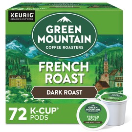 Green Mountain Coffee Roasters French Roast Keurig K-Cup Pods, Dark Roast Coffee, 72 Count