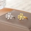 Clover Rings for Women Dainty Good Luck Love Friendship Heart