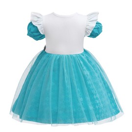 Lito Angels Princess Fancy Tulle Dress Costume with White Apron and Hair Hoop for Toddler Girls Size 2T