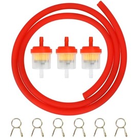 Gas Hose Line Fuel Filter Spring Clips for 110cc 50cc 125cc 150cc Kazuma Meerkat Redcat Falcon Taotao ATV Dirt Bike Scooter Quad twister 150 GTS Buggy Go Kart Parts Red