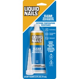 Liquid Nails Clear Small Projects Silicone Adhesive, 2.5 oz