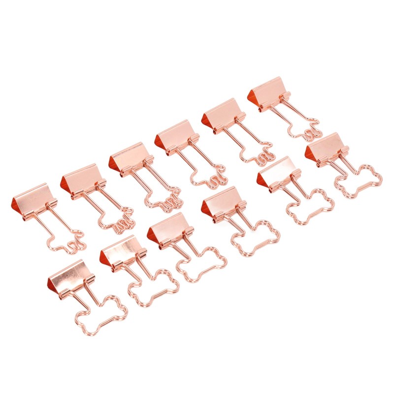 30 Pcs Binder Clips Powerful Clamping Force Deer Bone Shapes