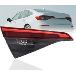 Taillamp Replacement for Honda 2022 2023 2024 Civic Sedan LED Tail Light Inner Assembly With Bulb, Left/Driver Side, DOT & SAE Compliant, OEM: 34155-T20-A01, Partslink: HO2802126