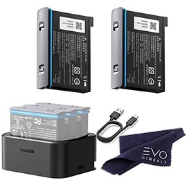 Insta360 X3 Battery & Fast Charge Hub Bundle - Includes Fast Charge Hub + 2 Batteries (1800mAh) for Insta360 X3 360 Camera (3 Items)