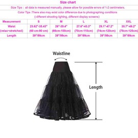Kumeng Women's Ankle Length Petticoats Long Plus Size Wedding Slips Crinoline Underskirt for Prom Evening Wedding Dress