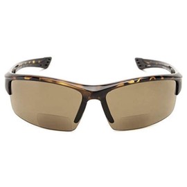 Gafas de sol para lectura, con diseño de envoltura deportiva bifocal, para hombre y mujer, 1 par de tortuga., L