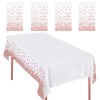 Toplive Rectangle Tablecloths, 4 Packs Disposable Plastic Tablecloths for Indoor or Outdoor Tables Parties Christmas Picnic Birthdays and Weddings-Rose