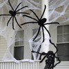 Halloween Decorations Big Spider 4.9 Ft Black Soft Hairy Scary