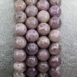 Keleny Natural Purple Lepidolite Lithium Mica 8mm Round Beads Gemstones Rock Crystal Stretch Bracelet 7 Inch Unisex
