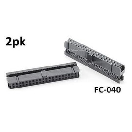 CablesOnline 2-Pack 40-Pin Female IDC 2.54mm Pitch Socket Connector, CablesOnline FC-040