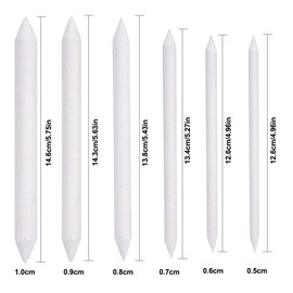 Mikihat 6 Pieces Art Blenders Set, Blending Stump Paper Tortillon Set Double Ended Art Blenders Sticks Sketch Tools for DIY Drawing, Sketch, Pencils, White