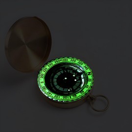 Compass Hiking Survival Military Camping Hunting Mountaineering Compas, Pocket Watch Retro Flip Multifunctional Luminous Orienteering Compasses for Kids and Adult