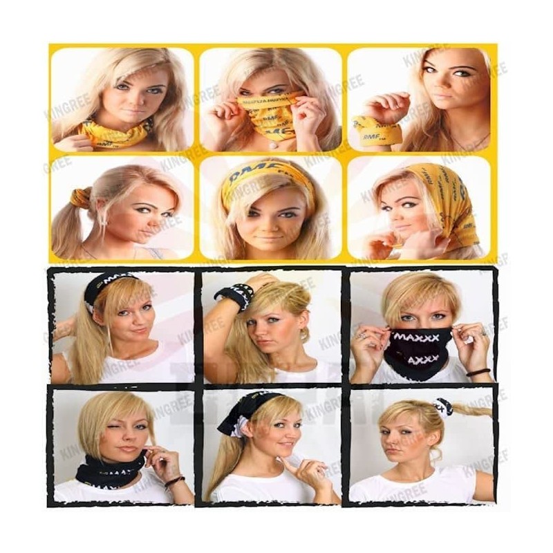 KINGREE KINREE 6PCS Outdoor Magic Scarf, Elastic Headbands, Headscarves, Headwear,