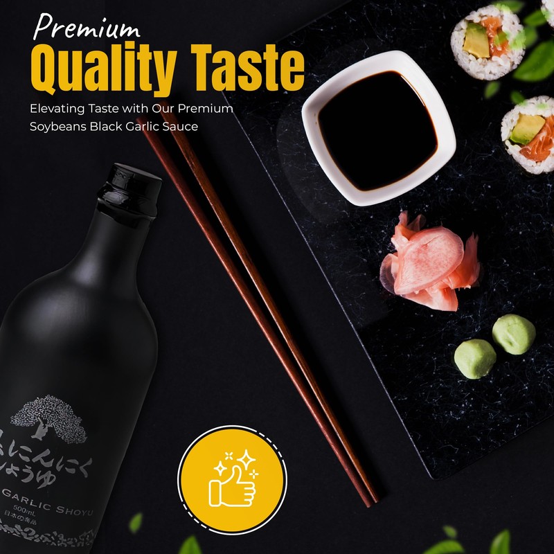 HAKU HAKU Black Garlic Shoyu Soy Sauce - 500 ml