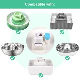 16 Pack Replacement Filters for 360° CupCake Ceramic Pet Fountain, GISOFIK Cat Water Fountain Filter, Triple Filtration Pet Fountain Filter, Ceramic Cat Fountain Filters with 4 Foam Sponges