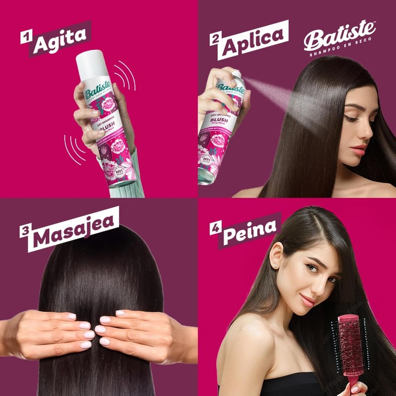 Batiste Shampoo en Seco Blush 200 ml. Refresca el Pelo