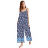 BUENOS NINOS Women's V Neck Floral Wide Leg Pants Boho