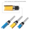 3pcs Woodworking Cutter Milling 1/4" Shank Edge Trimming Slotting Router