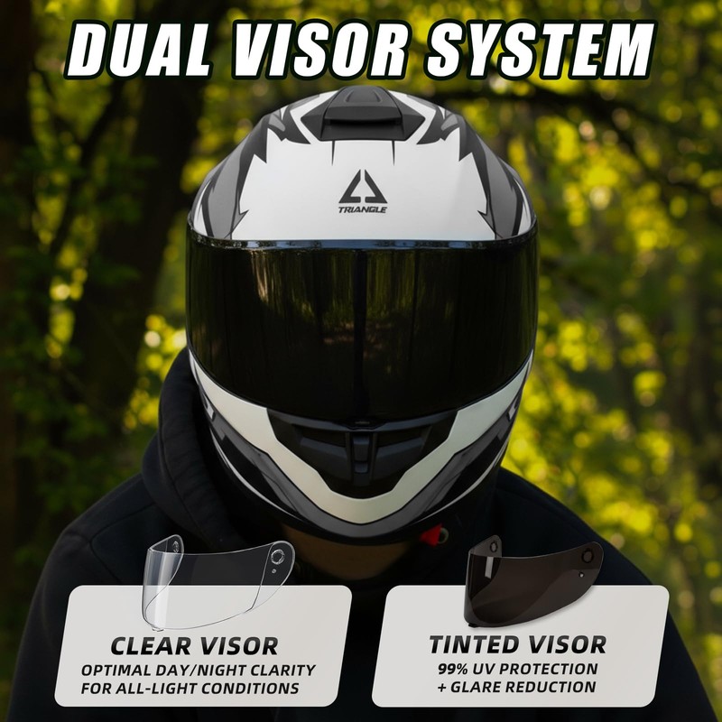 TRIANGLE Motorcycle Helmets Full Face Motorcycle Helmet for Men &