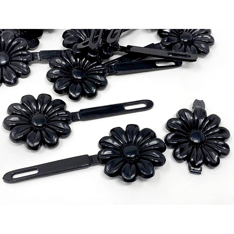 Tara Girls Self Hinge Multi Design Plastic Bow Hair Barrettes