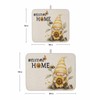 Dish Drying Mat for Kitchen Counter, Funny Gnome Summer Sunflower