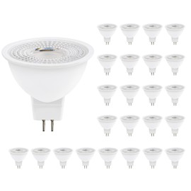 HMYYJT MR16 LED Bulb 50W Halogen Equivalent,3000K Warm White,5W MR16 GU5.3 12-36V AC&DC Spotlight Bulb,38° Beam Angle for Landscape,NO-Dimmable,24pack.