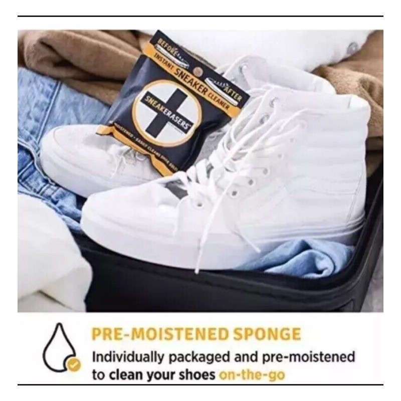 Sole Rubbers SneakERASERS™ Instant Sole and Sneaker Cleaner, Premium Pre-Moistened