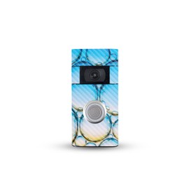 MightySkins Carbon Fiber Skin Compatible with Ring Video Doorbell (2nd Generation) - Sunrise Bubbles | Protective, Durable Textured Carbon Fiber Finish | Easy to Apply