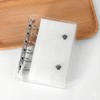 Sentyo Binder Notebook, A7, Mini Seal Pad, 10 Sheets, Transparent,