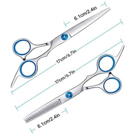 Hair Cutting Scissors Stainless Steel Professional Hairdressing Scissors,11 Pcs Hair Scissors Set,Barber ScissorsWomen Men Professional Hair