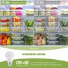 GIOVAR 2-Pack LED Refrigerator Light Bulbs 40 Watt Equivalent 120V,