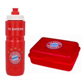 FC Bayern München Drinking Bottle + Lunch Box Set of 2