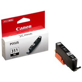 Genuine Canon BCI-351BK Ink Cartridge, Black, Standard Type