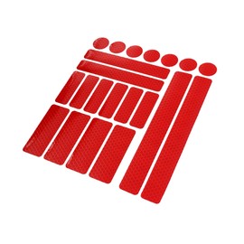 REPAIROCK 21pcs Red Reflective Stickers Tape Waterproof Decals for Car Motorcycle Bicycles Trucks Auto Replacement Parts