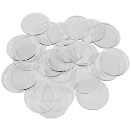 LITKO Clear Round Miniature Bases | 1.5mm Thick | Circular Figure Stands for Wargaming Boardgaming and Collectible Figures (25 Count Pack, 30mm)