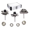 3PCS Tongue and Groove Router Bit Set 1/4 Shank +