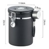 Ruikcoll Airtight Stainless Steel Coffee Container 1.8L with Outlet Valve