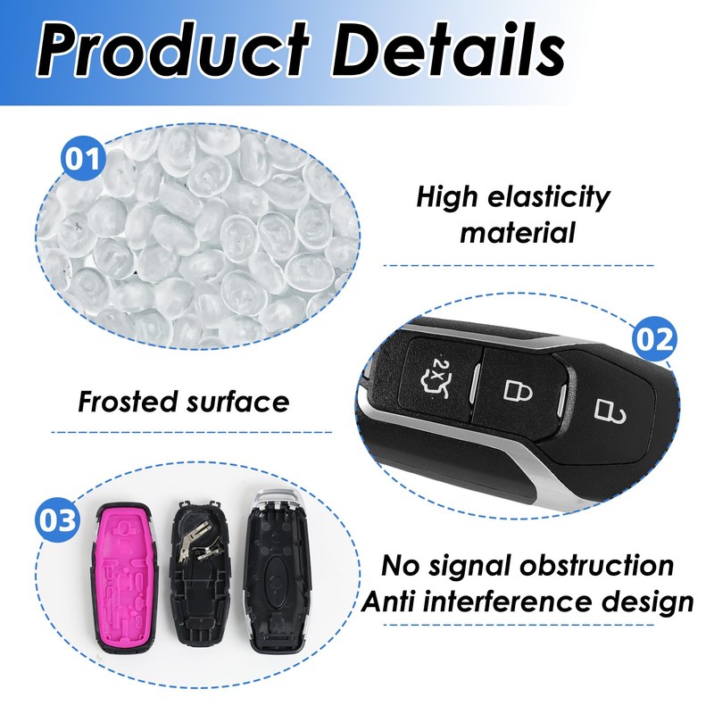 Yerozhui Key Original for Ford Mustang, Key Shell for Ford