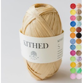 Raffia Yarn, Soft Raffia Yarn for Crochet，328ft，Smooth Raffia for Hand Knitting Summer Hats and Bags (12 Buckwheat)